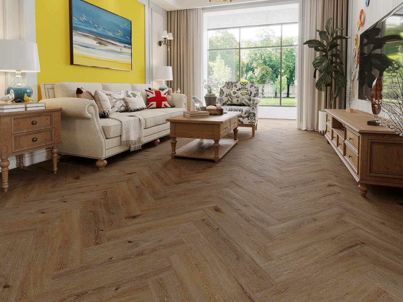 Visgraat vloer project