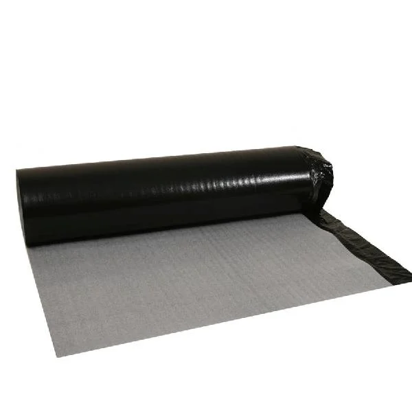 Black roll of soundproofing material